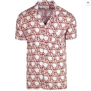 SELLECK AFIELD RETRO 80S SUN PRINT HAWAIIAN SHIRT​​​